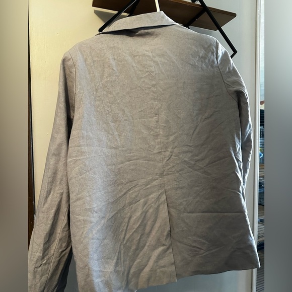 Halston Linen Blend Blazer Suit Jacket - Picture 7 of 9